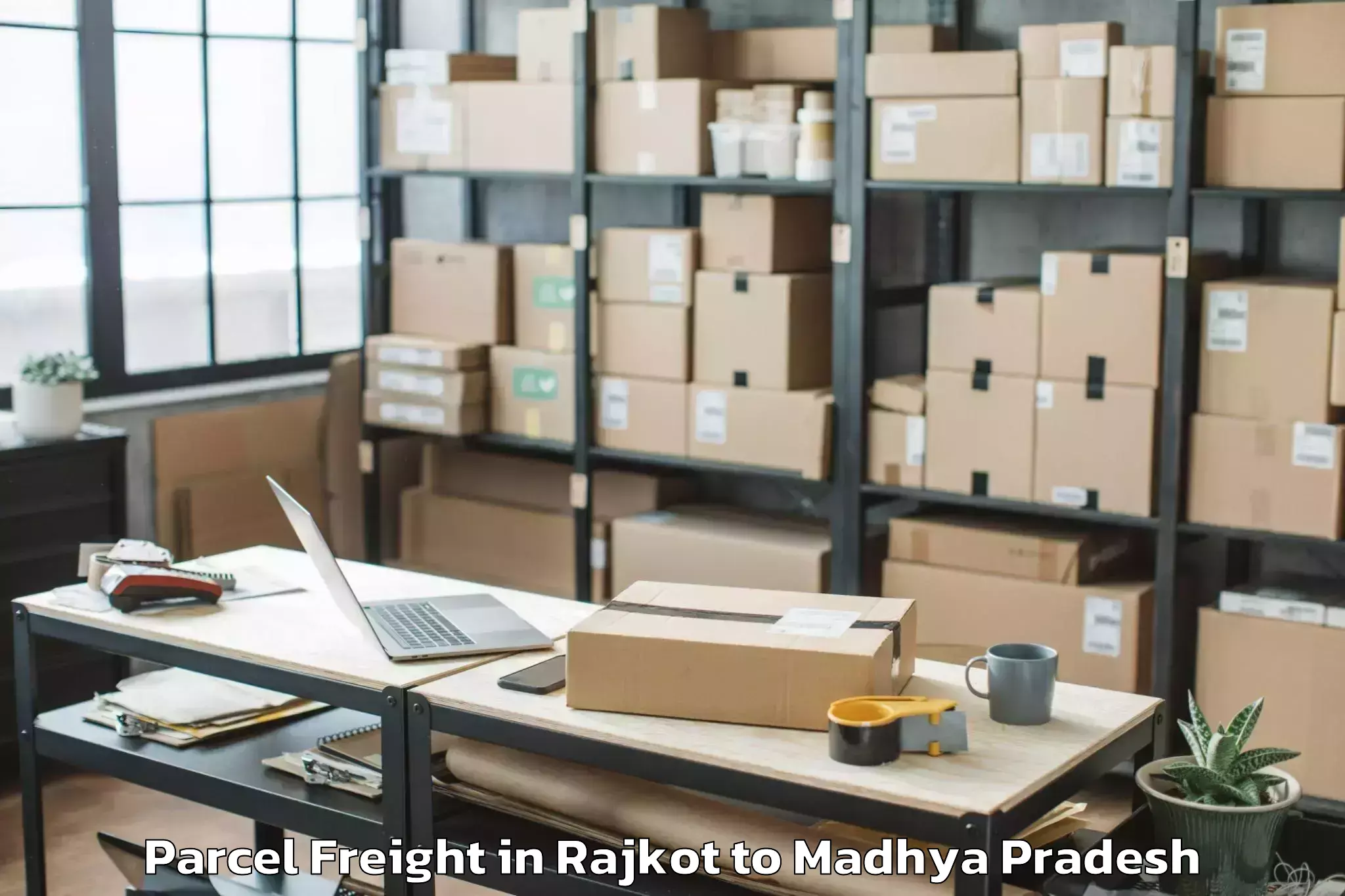 Rajkot to Porsa Parcel Freight